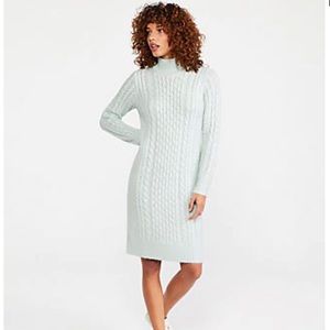 Ann Taylor Cable Sweater Dress Mint XXL